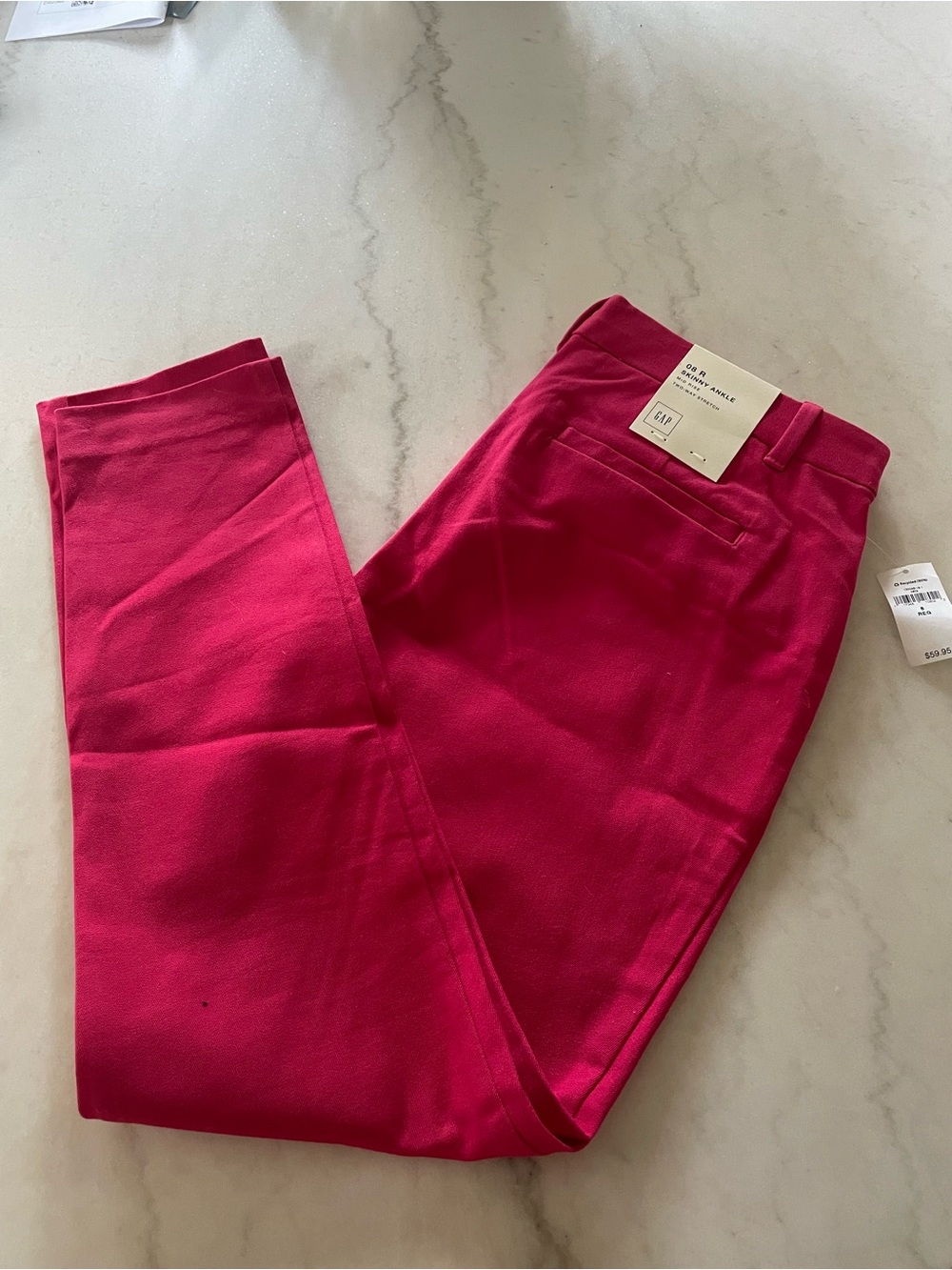 GAP Cropped Ankle Pants in Fuchsia Pink